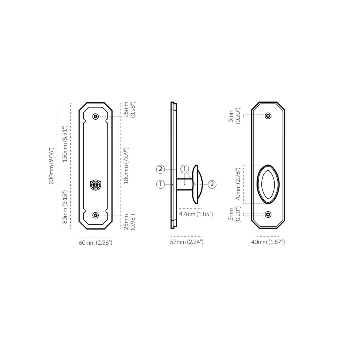 Duet Passage Polished Nickel — view 4