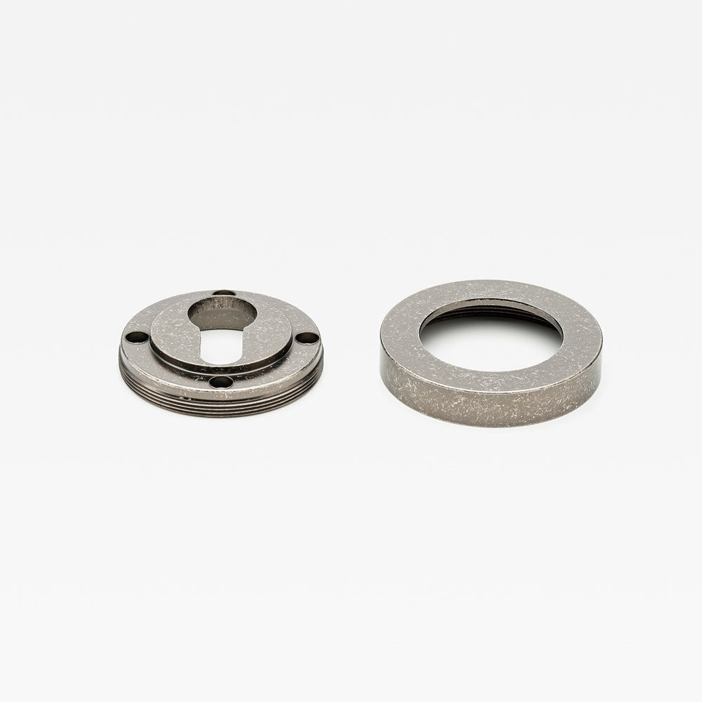 Escutcheon Euro Tumbled Nickel — view 3