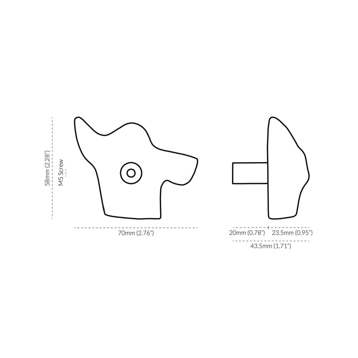 Lucia Knob II Pewter — view 5