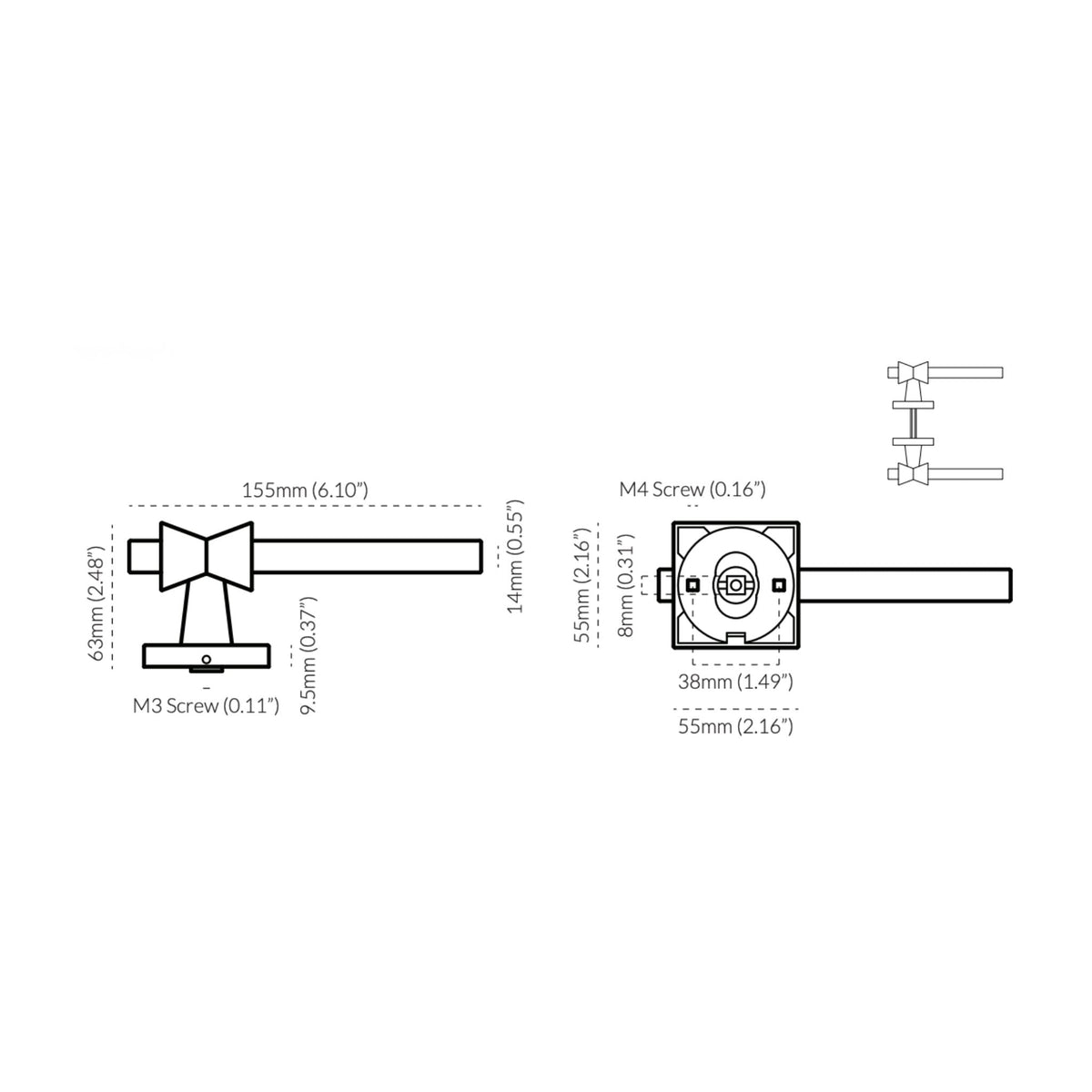 Forma Lever Bronze — view 6