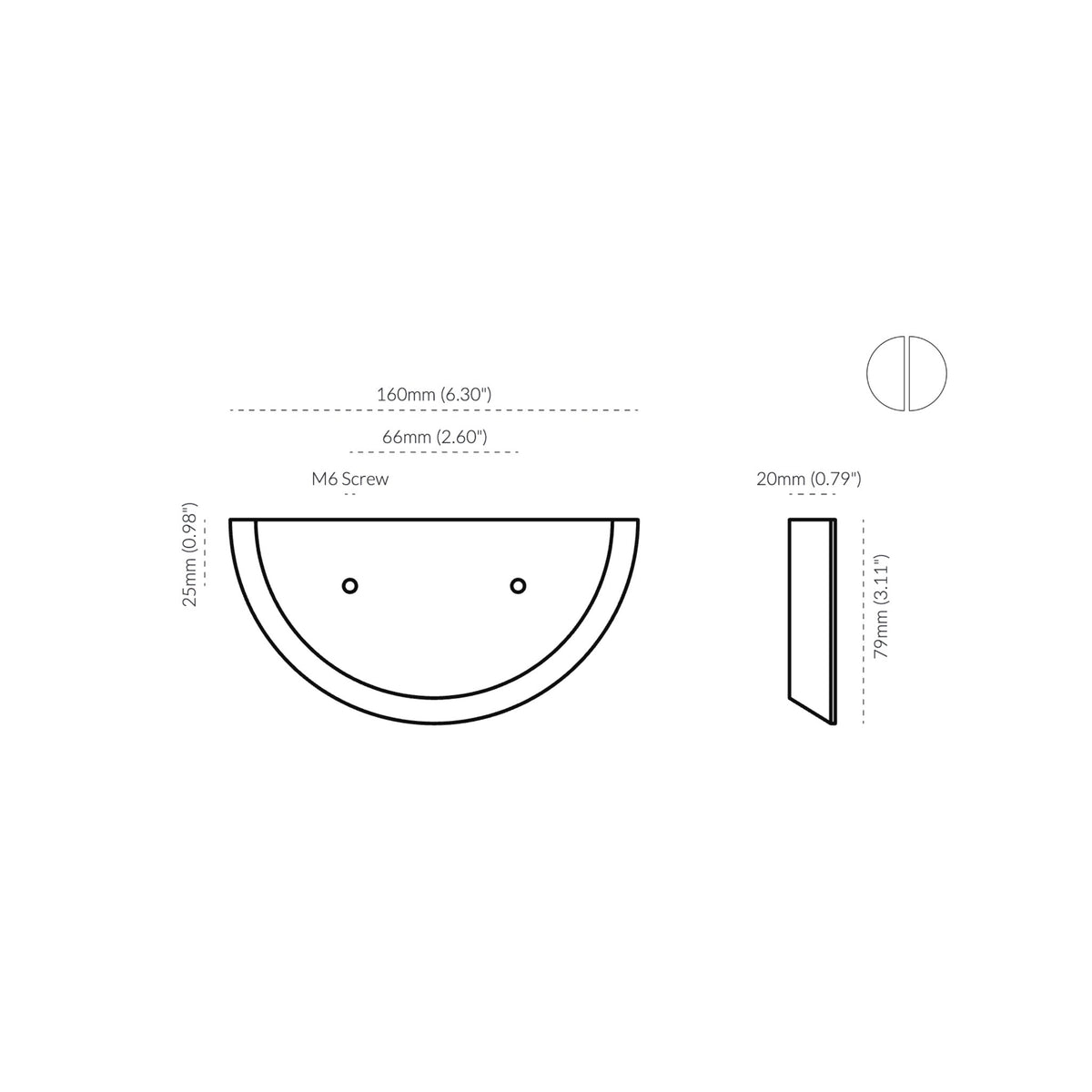 Arc Travertine Handle — view 11