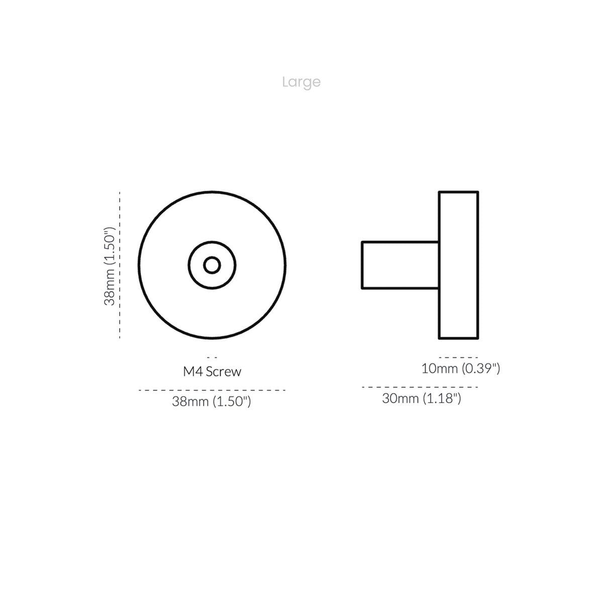 Ascot Knob Aged Brass — view 7