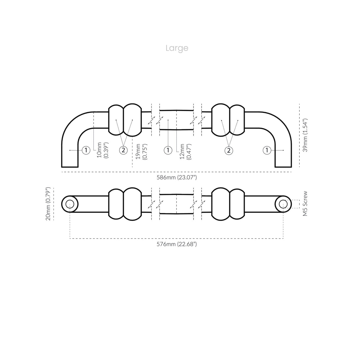 Duet Pull Polished Nickel — view 9