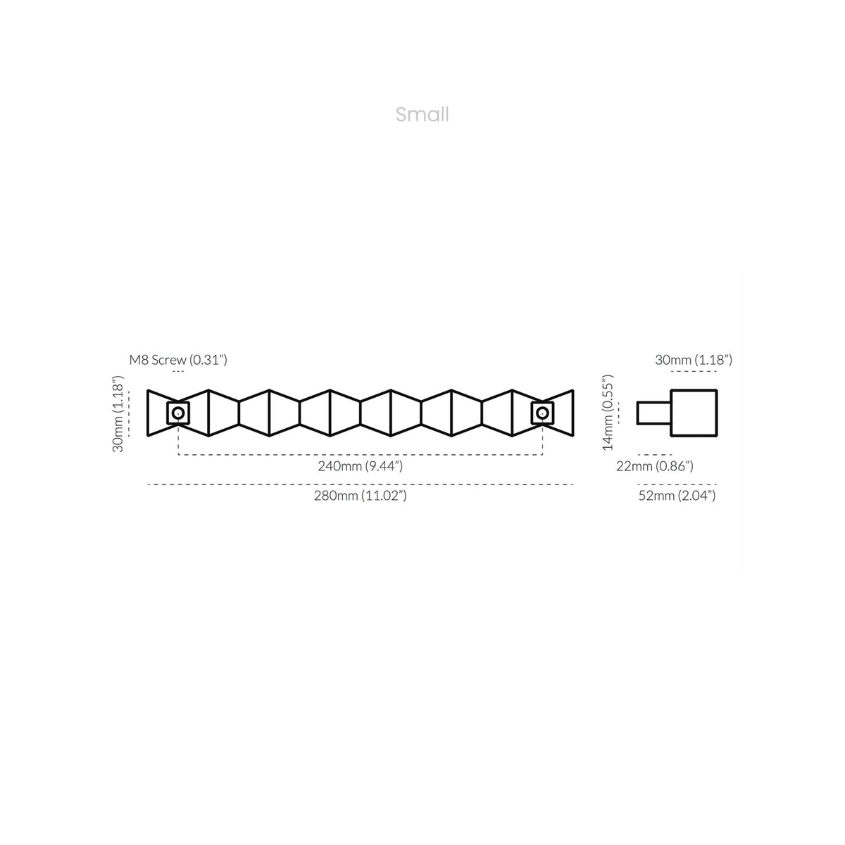 Forma Pull Tumbled Brass — view 9