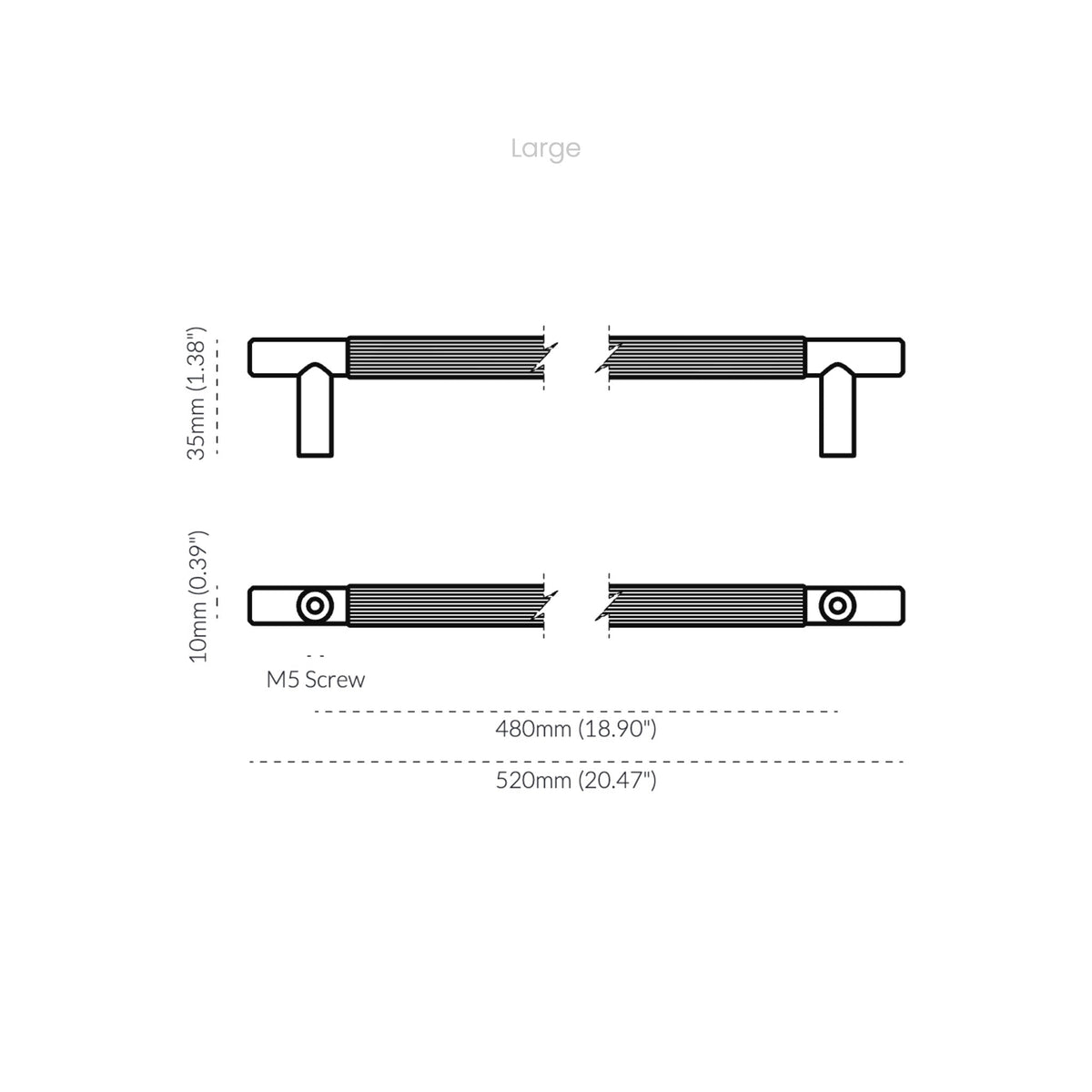 Linear Pull Aged Brass — view 13