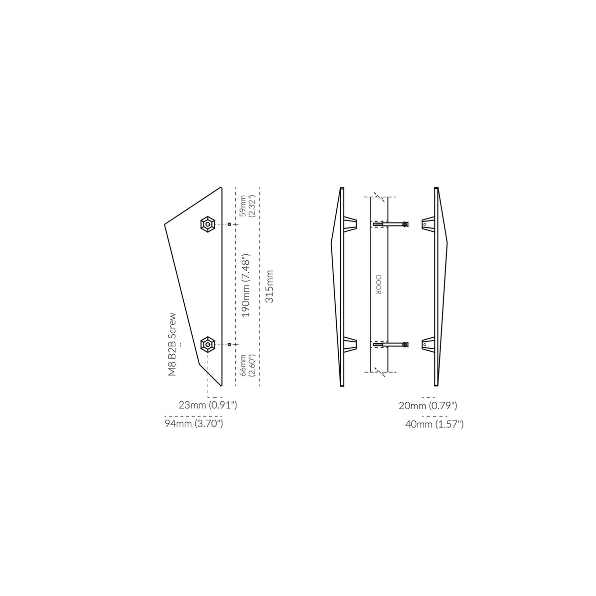 Maximus Entry Pull Polished Brass — view 4