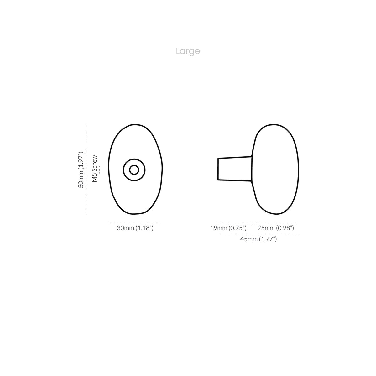 Olive Knob Pewter — view 7