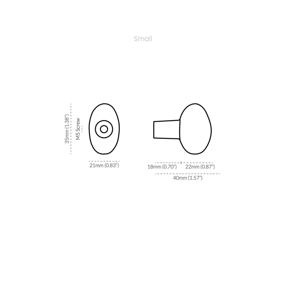 Olive Knob Polished Nickel — view 7