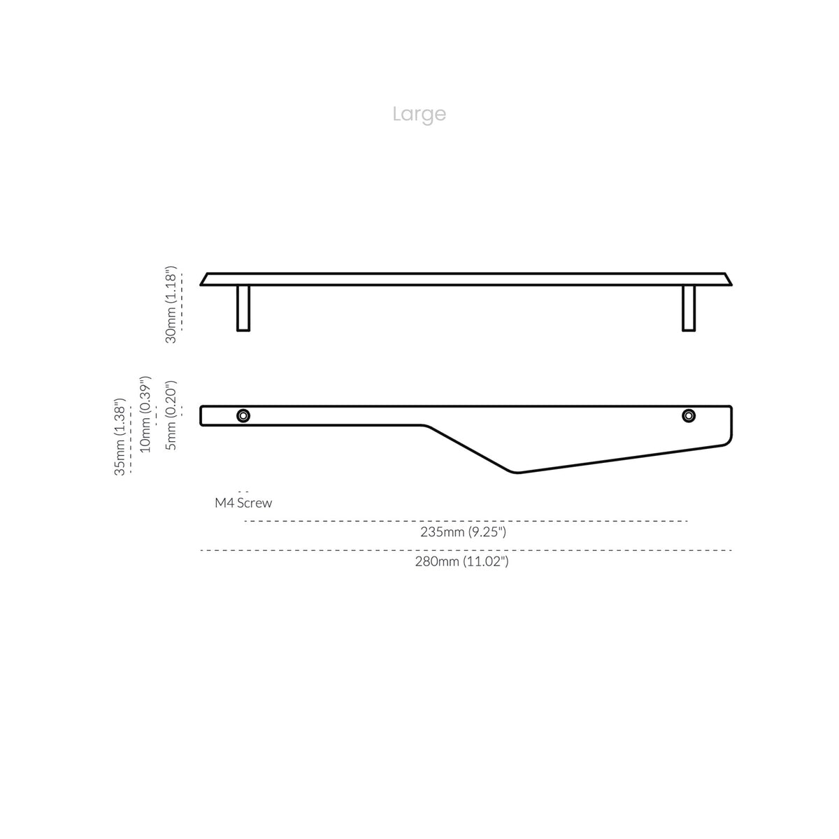 Outline_C Handle Tumbled Nickel — view 14