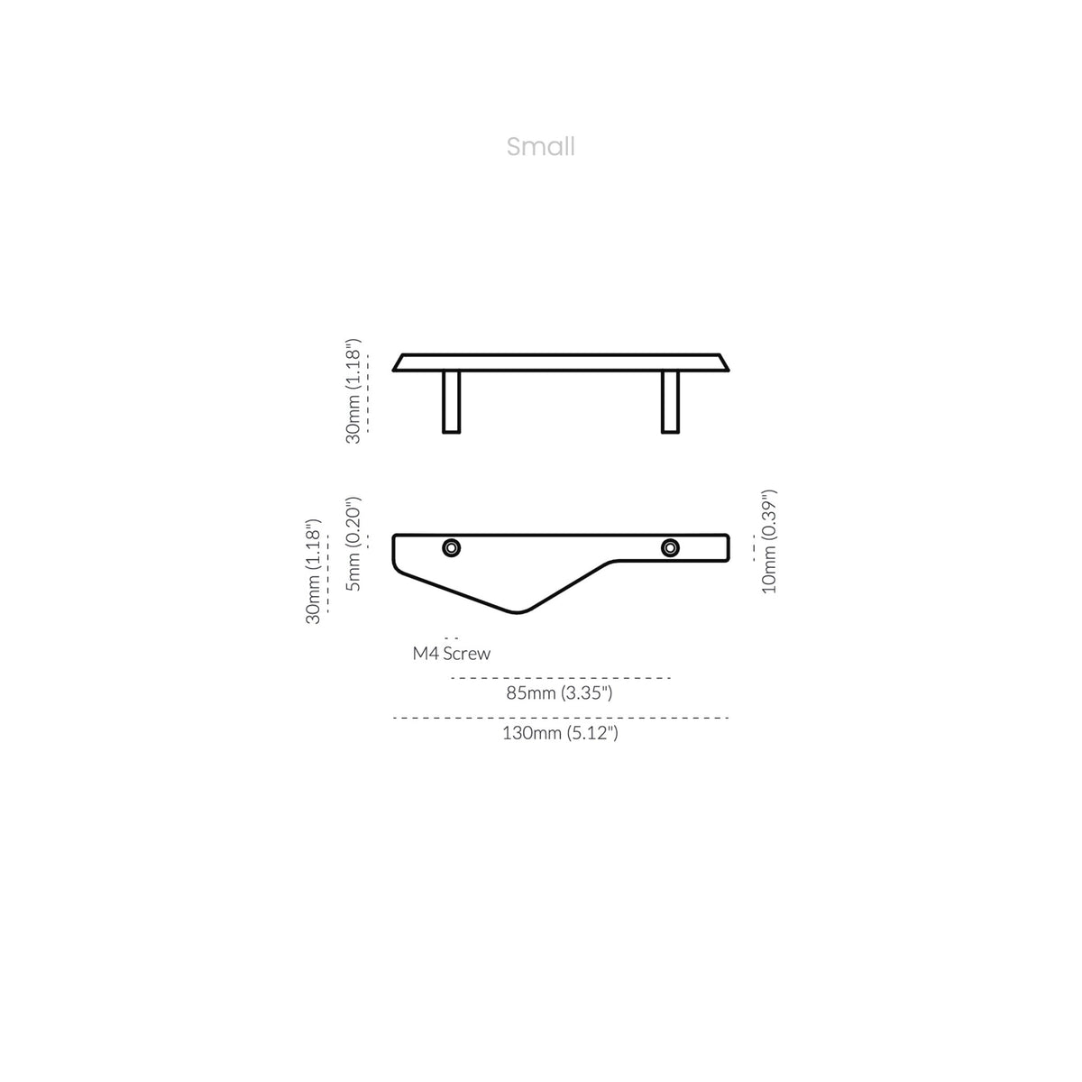 Outline_D Handle Tumbled Nickel — view 10