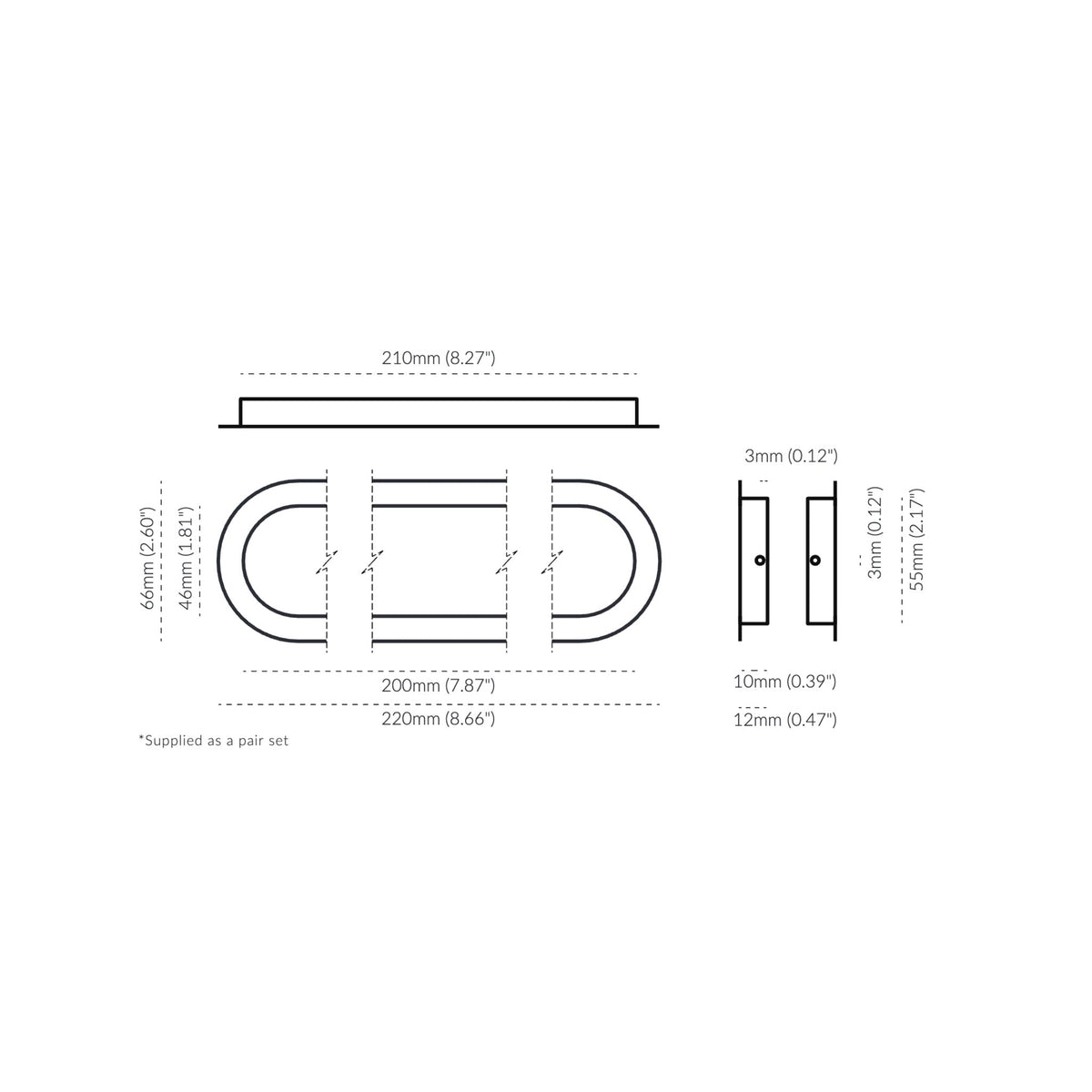 Oval Flush Pull Bronze — view 4