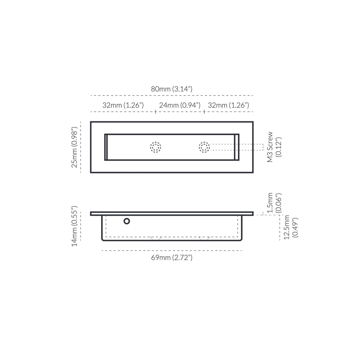 Sliding Door Edge Pull Black — view 4