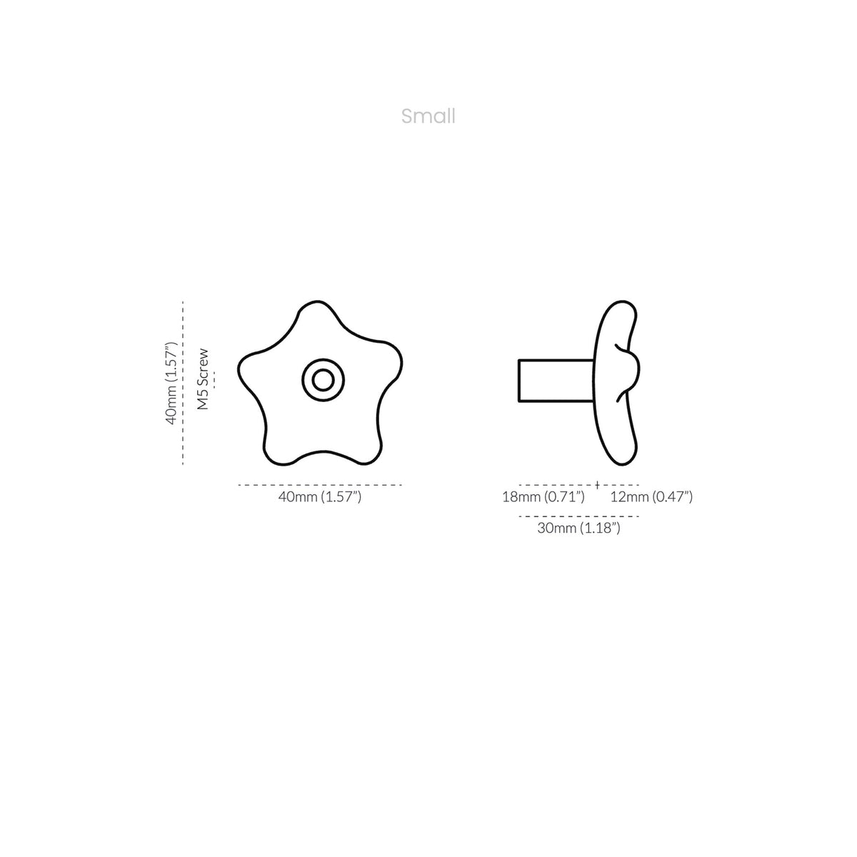 Star Knob Polished Nickel — view 6