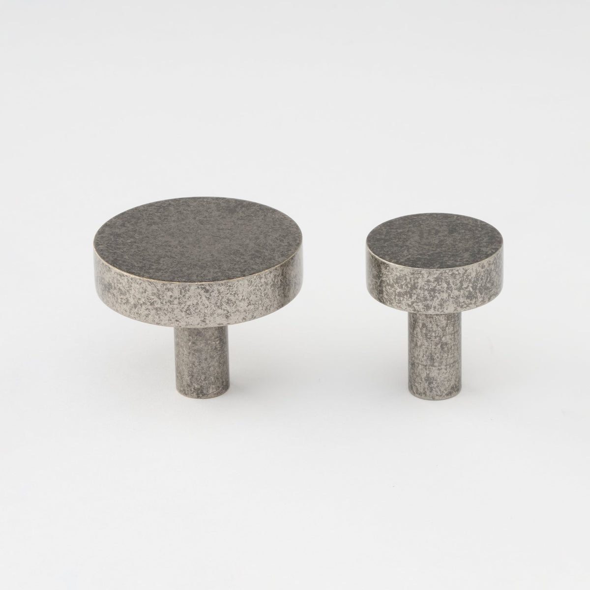 Ascot Knob Tumbled Nickel — view 3