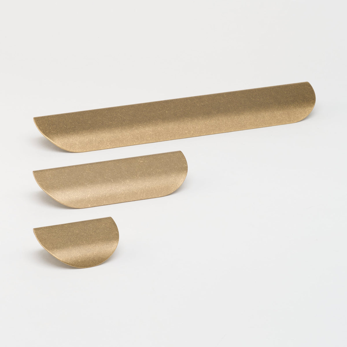 Carlisle Pull Tumbled Brass — view 1