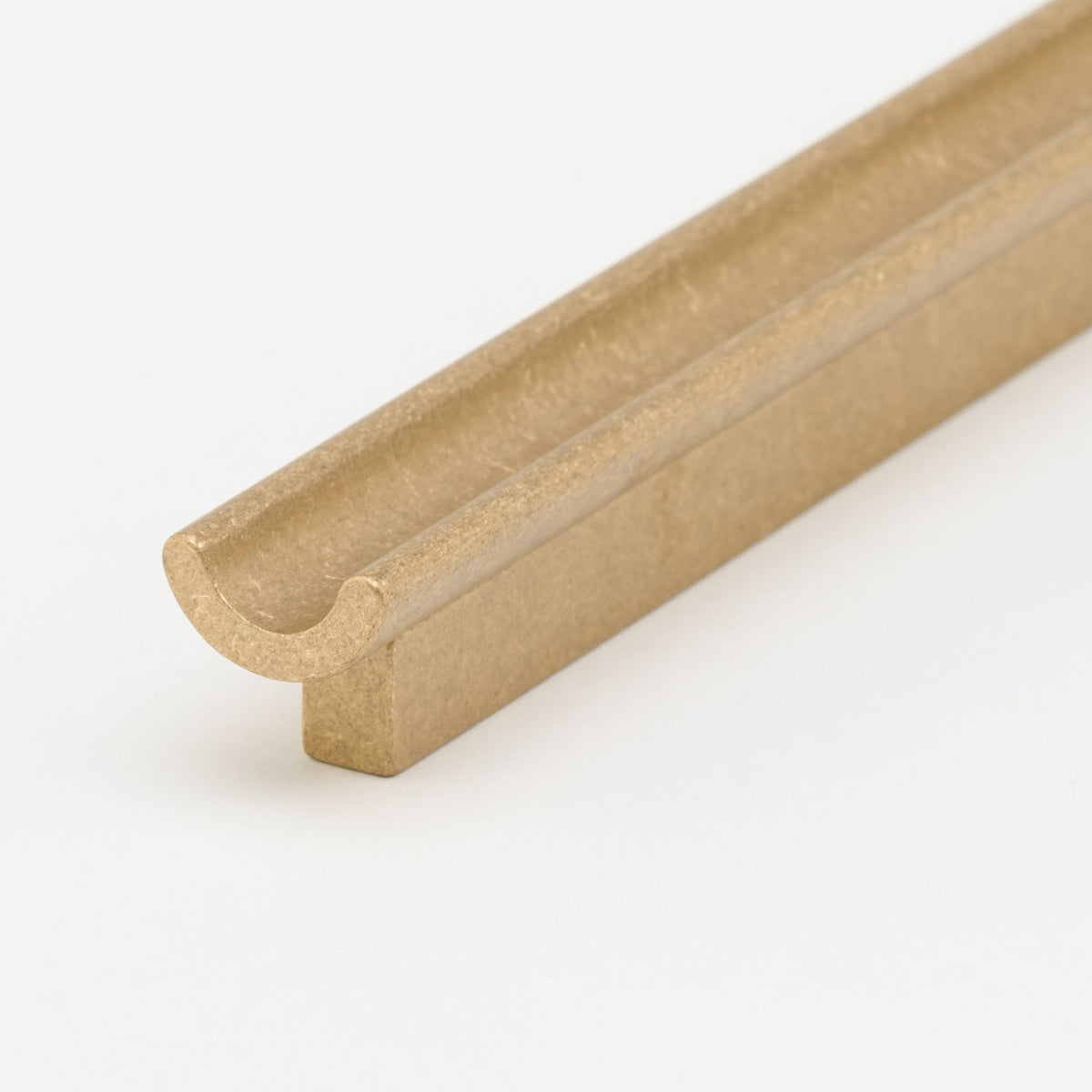 Inline Pull Tumbled Brass — view 2