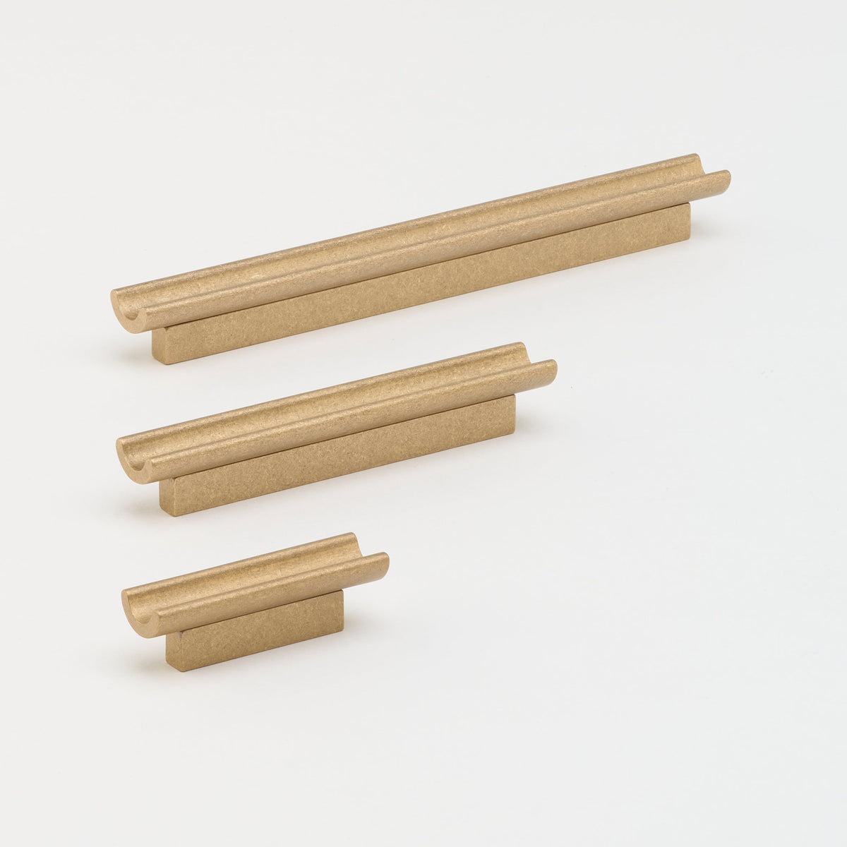 Inline Pull Tumbled Brass — view 1