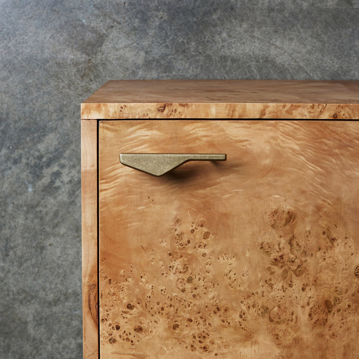Outline_C Handle Tumbled Brass — view 3