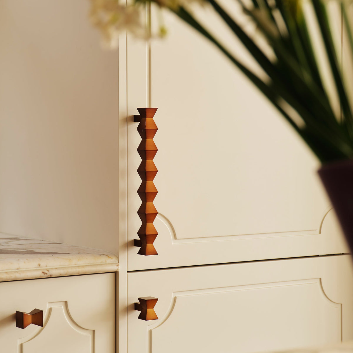 Forma Knob Tumbled Brass — view 5