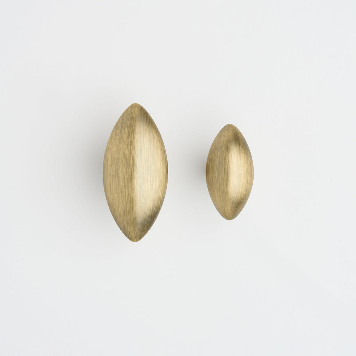 Almond Knob Aged Brass — view 1