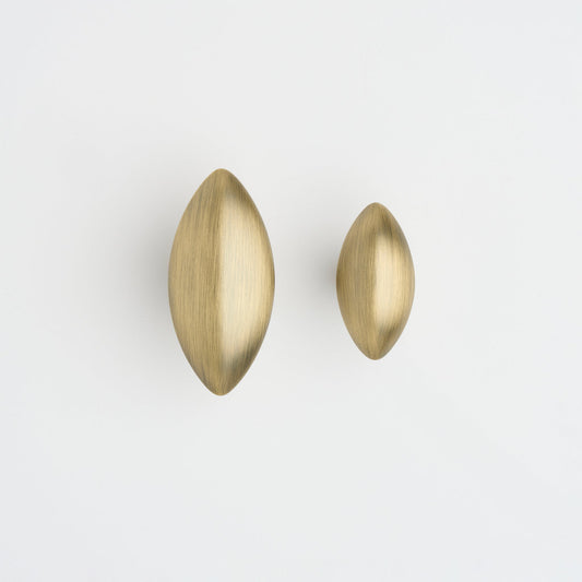 Almond Knob Aged Brass — view 1