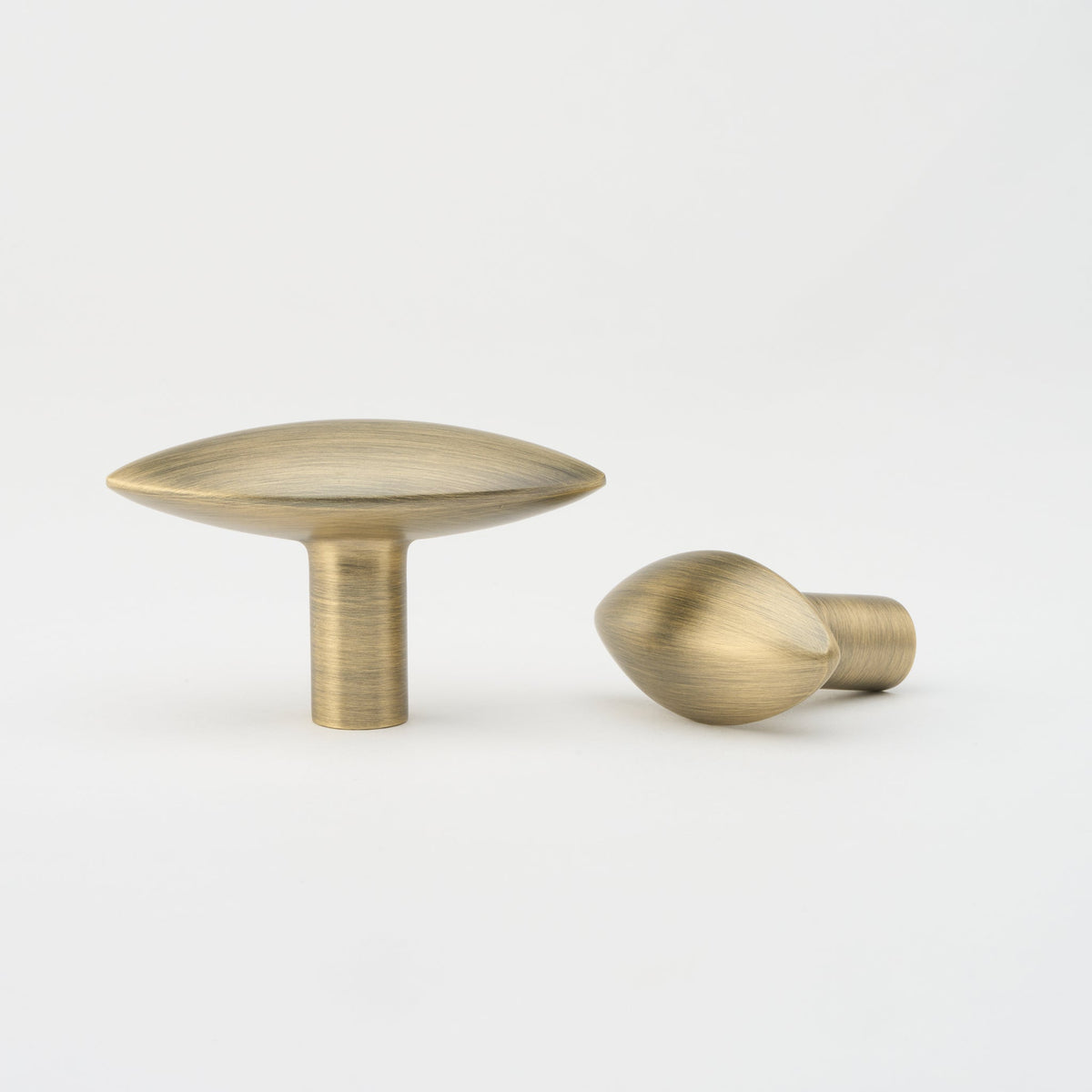Almond Knob Aged Brass — view 4