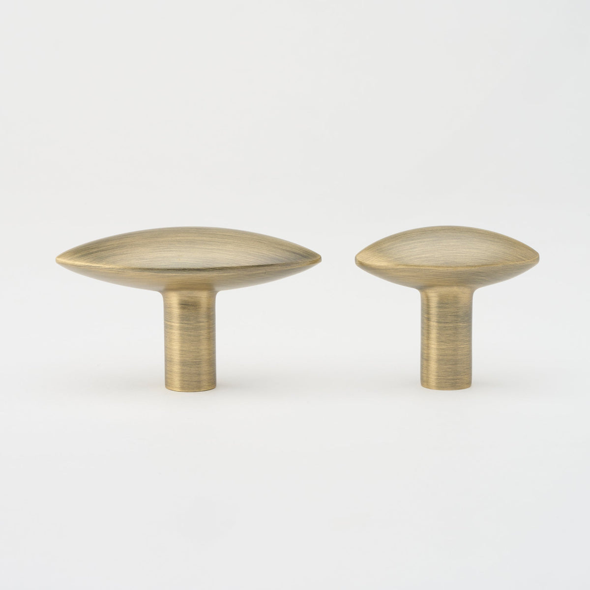 Almond Knob Aged Brass — view 5