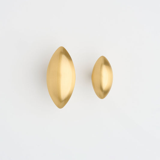 Almond Knob Brass — view 1