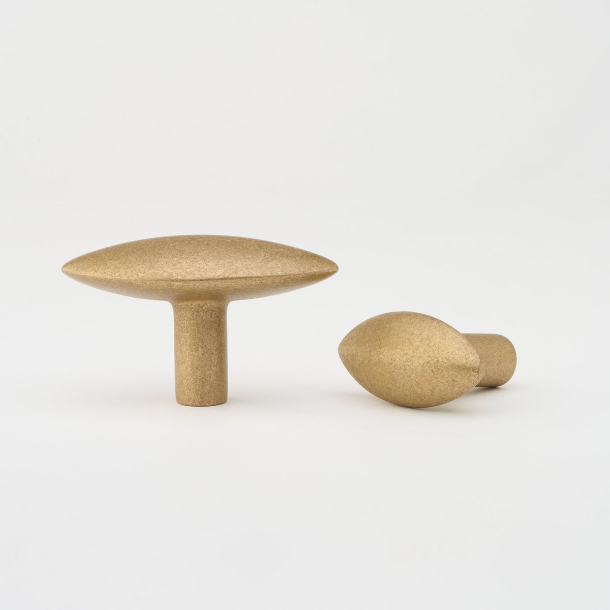 Almond Knob Tumbled Brass — view 4