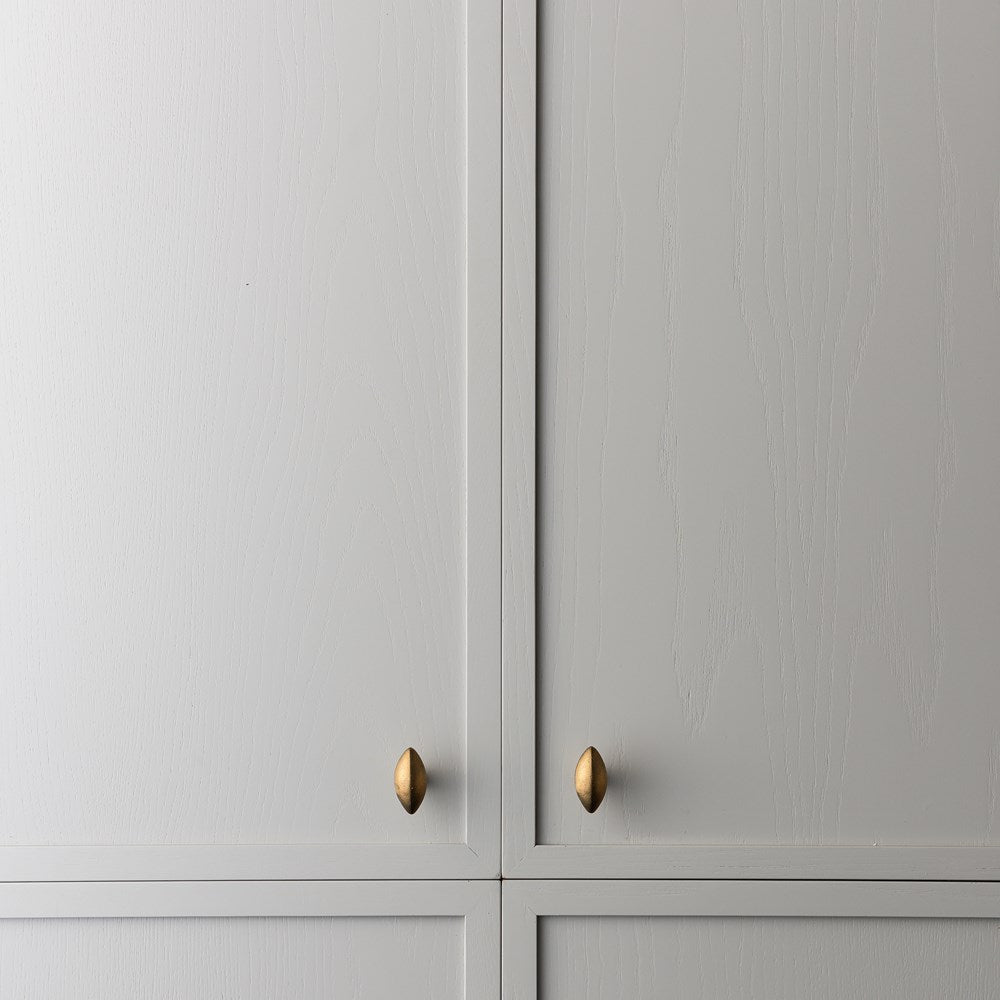Cast Almond Knob Natural Brass — view 5