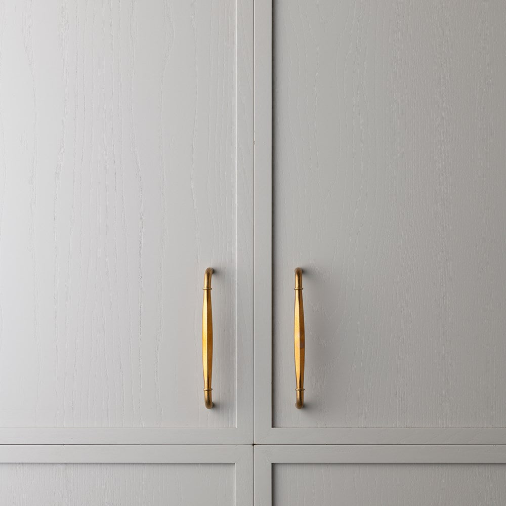 Cast Almond Pull Natural Brass — view 4