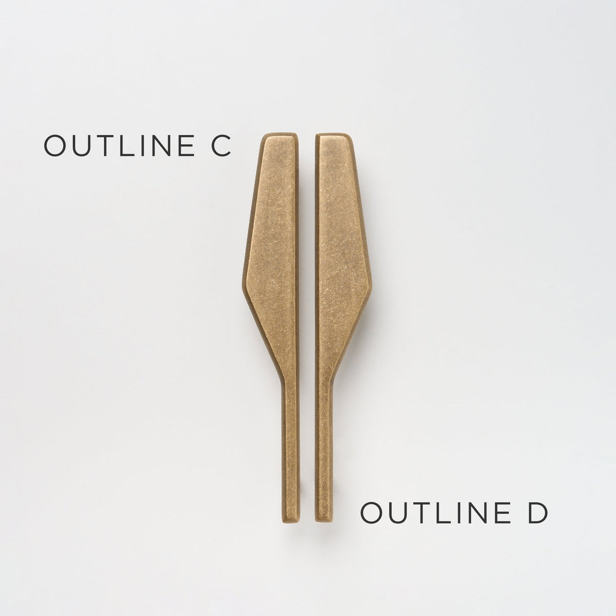 Outline_D Handle Tumbled Brass — view 7
