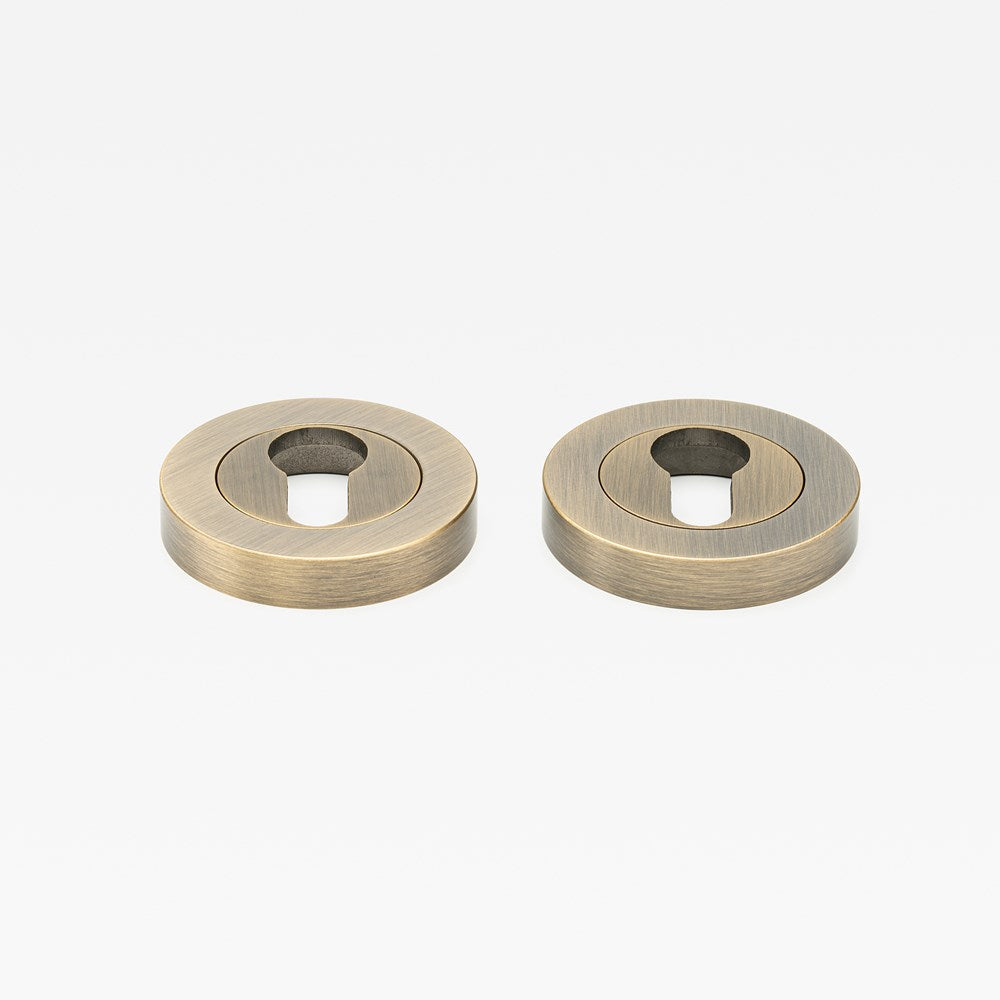 Escutcheon Euro Aged Brass — view 1