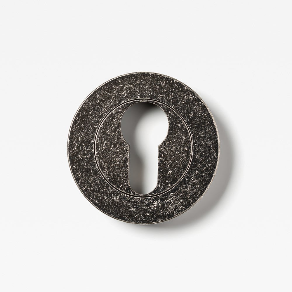 Escutcheon Euro Tumbled Nickel — view 2