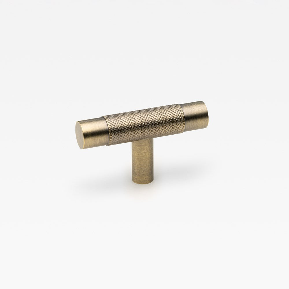 Kintore T-Pull Aged Brass — view 1