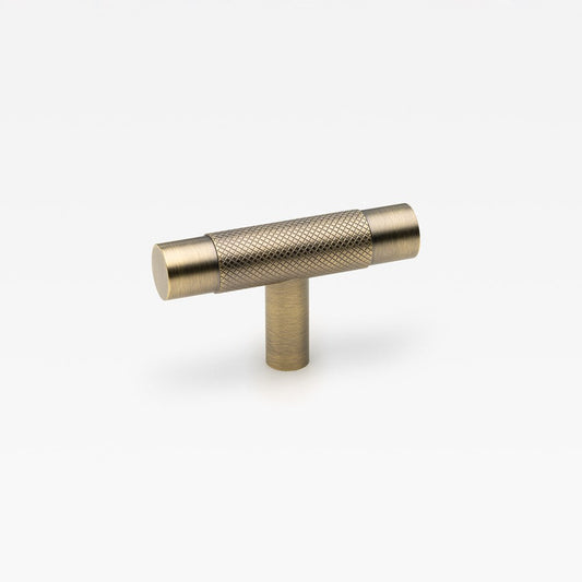 Kintore T-Pull Aged Brass — view 1