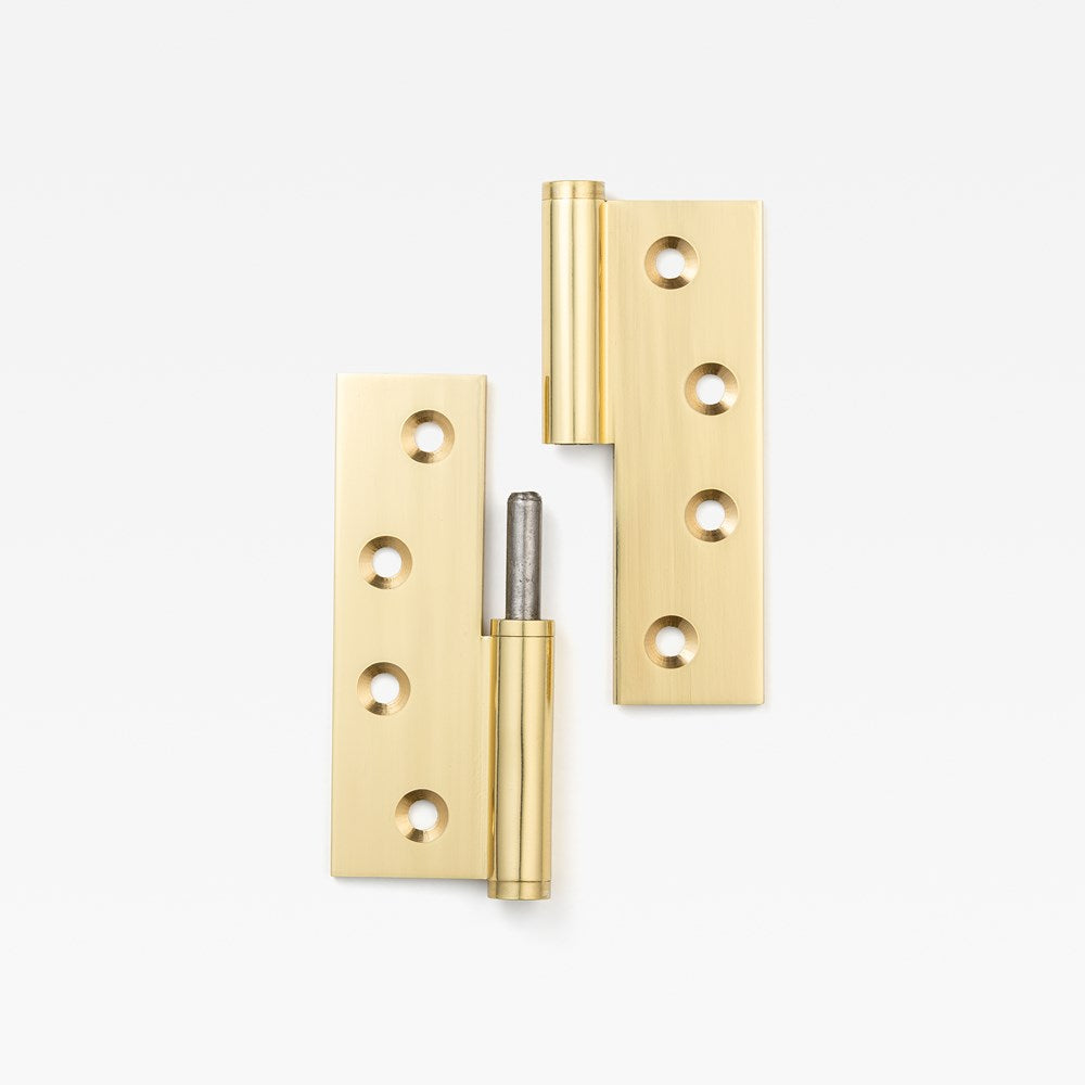 Lift Off Hinge Polished Brass — view 1