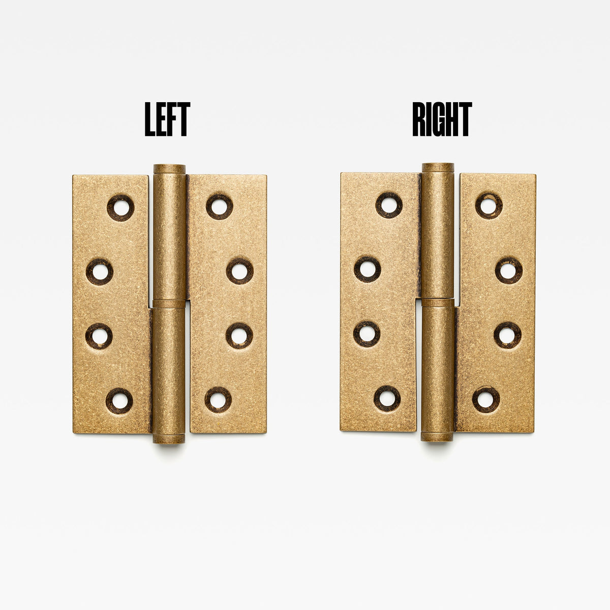 Lift Off Hinge Tumbled Brass — view 2