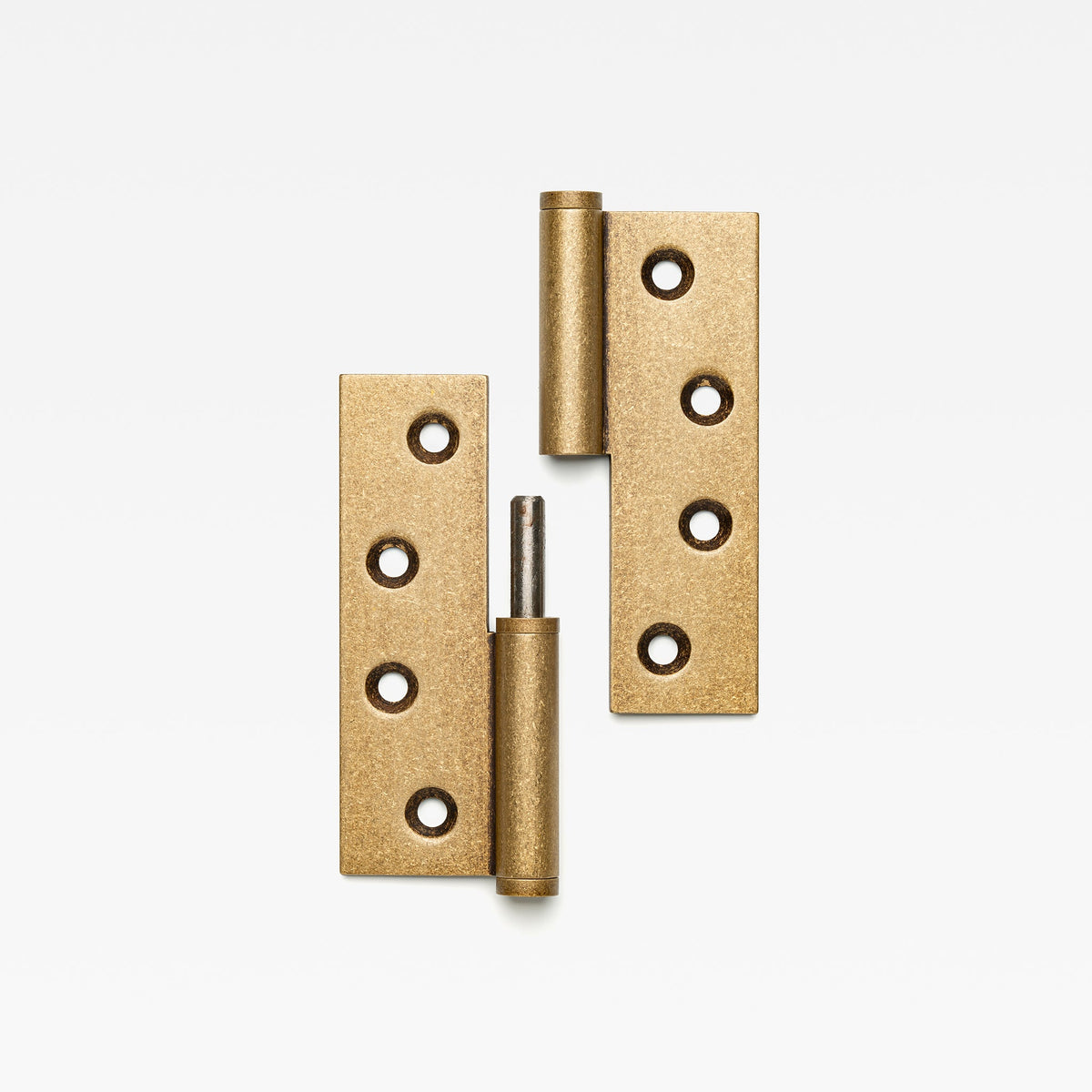 Lift Off Hinge Tumbled Brass — view 1