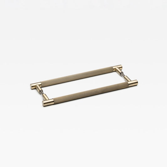 Linear Entry Pull Aged Brass Small — view 1