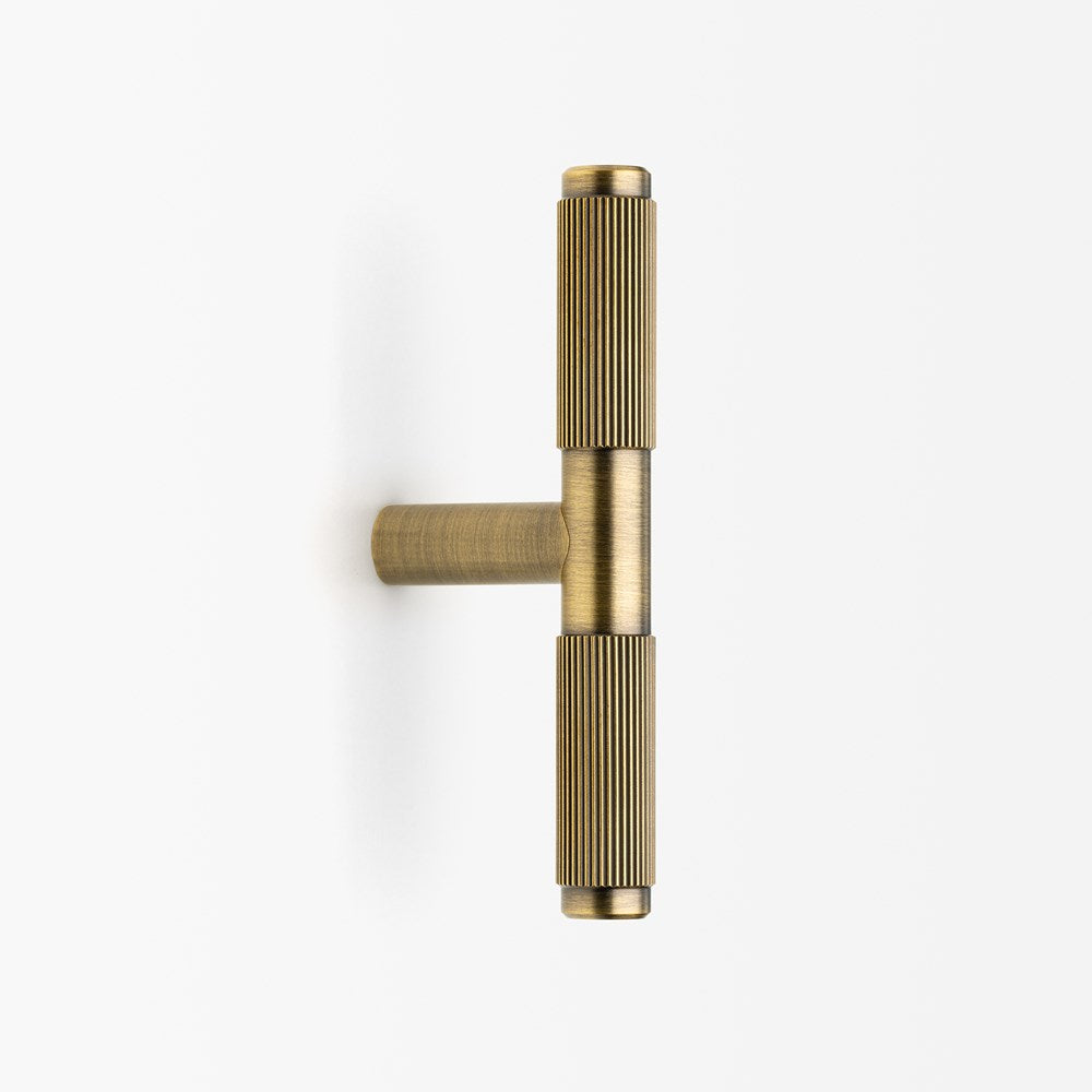 Linear T-Pull Aged Brass — view 2