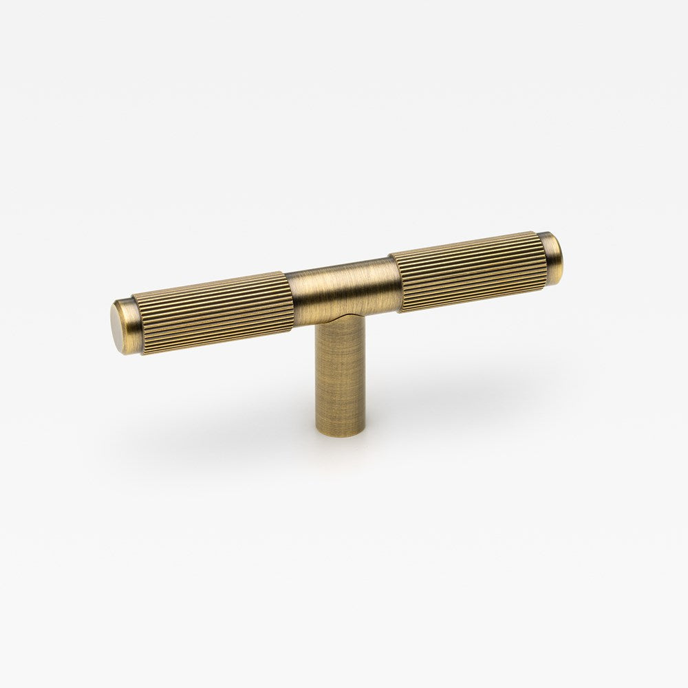 Linear T-Pull Aged Brass — view 1