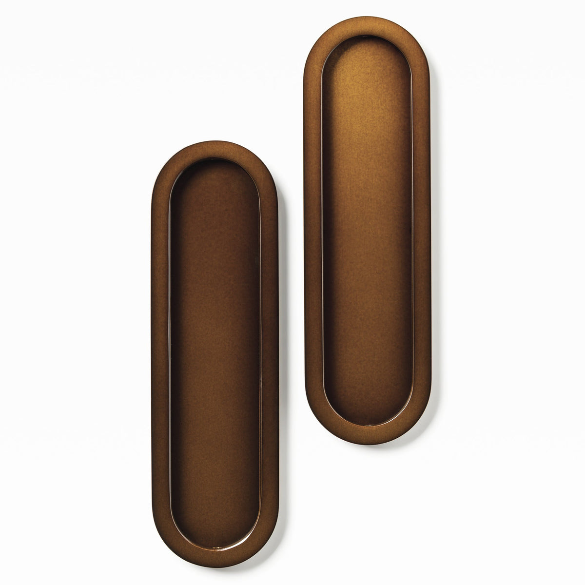 Oval Flush Pull Bronze — view 1