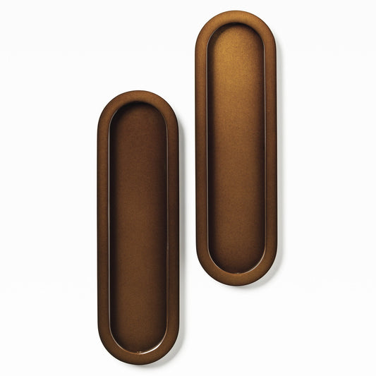 Oval Flush Pull Bronze — view 1