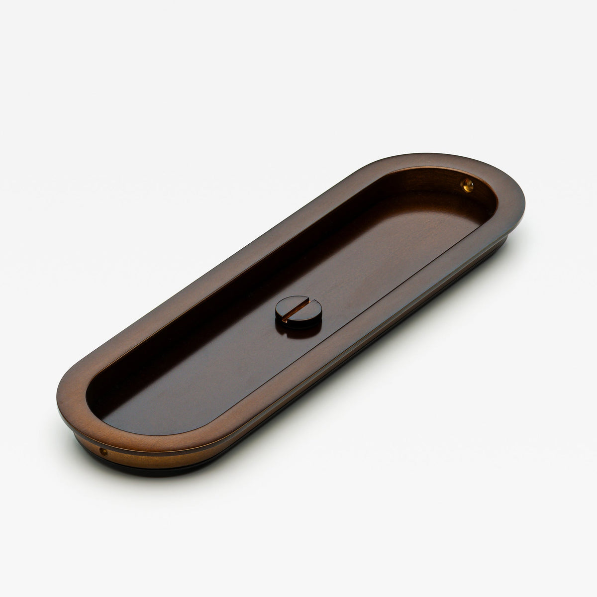 Oval Flush Pull Privacy Bronze — view 4