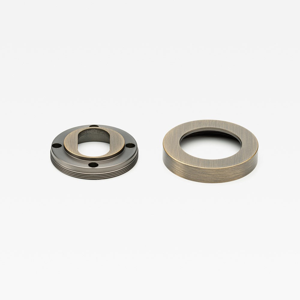 Escutcheon Oval Aged Brass — view 3