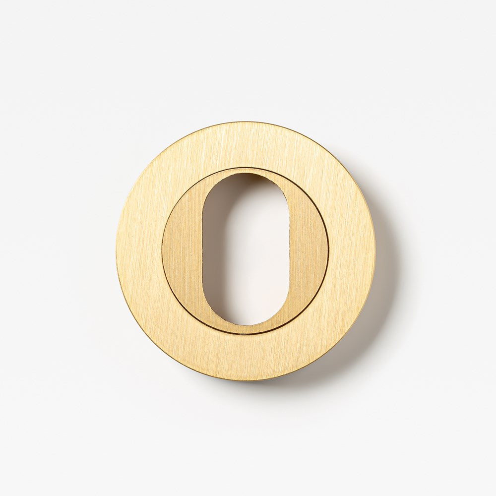 Escutcheon Oval Brass — view 2