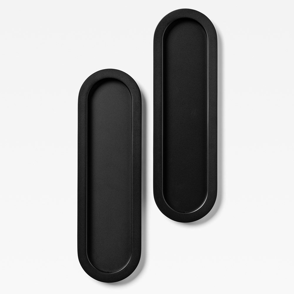 Oval Flush Pull Black — view 1
