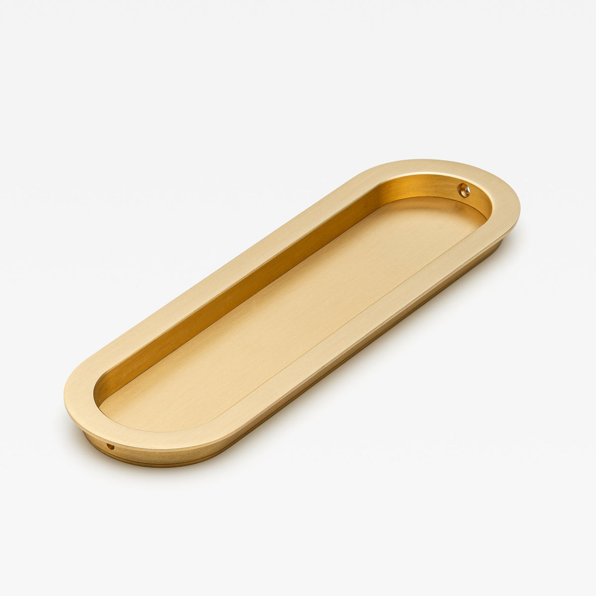 Oval Flush Pull Brass — view 2