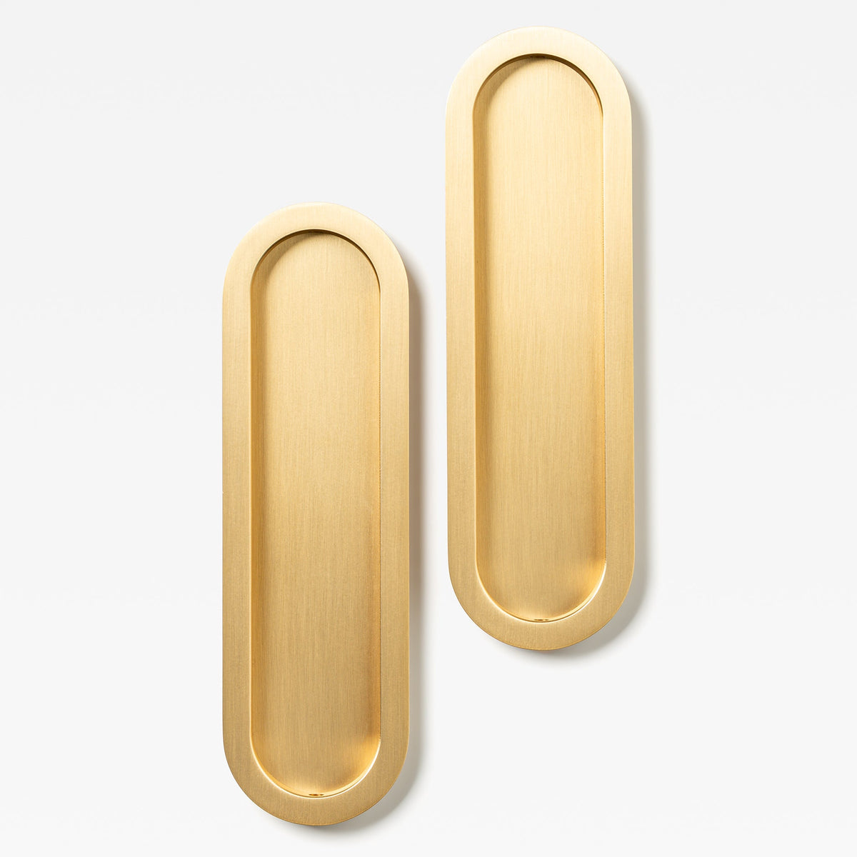 Oval Flush Pull Brass — view 1